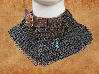 Chain Mail Standard 9mm Bishop's Mantle | Round Ring Dome Riveted Alternating S • $108