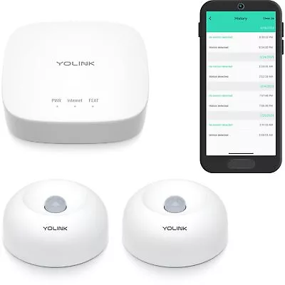 YoLink LoRa 1/4 Wireless Range Smart Motion Sensors Indoor Motion Detector ... • $95.53