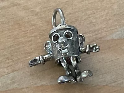£14.99 • Buy Small Vintage Silver Dusty Bin  Charm Pendant Not Scrap