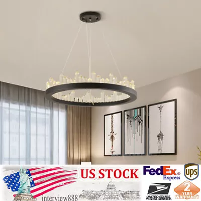 K9 Crystal LED Chandelier Ring Hanging Lamp Round Pendant Ceiling Light FAST • $138.70