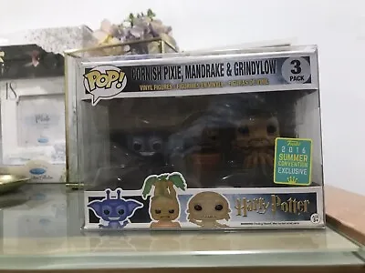 Harry Potter Mini Cornish Pixie Mandrake & Grindylow 3 Pk SDCC Funko Pop Rare • $200