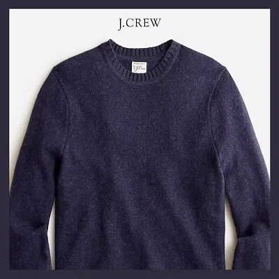 NWT - J. Crew Men's Marled Rugged Merino Wool Sweater Marled Indigo Sz XL - $79 • $49