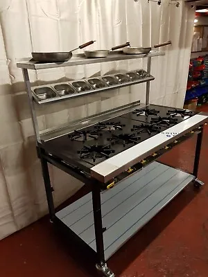 £1450 • Buy New 8 Burner Commercial Gas Cooker, Indian Restaurant Heavy Duty Cooker