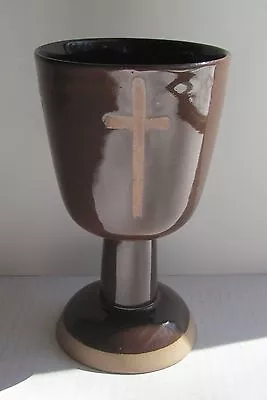 MARSHALL STUDIOS/MARTZ Brown Goblet Cross Mid Century Modern • $35