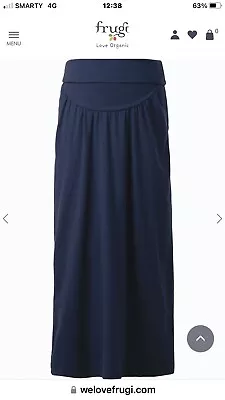 Frugi Bloom Favourite Maxi Skirt Navy Maternity Skirt UK 16 BNWT • £17.95