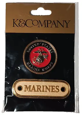 US Marine Corps Medallion Charm Die-cast Medals Adhesive Backing By K & Co New • $5.49