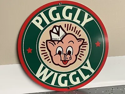 Piggly Wiggly Grocery Store Vintage Style Round Sign • $22