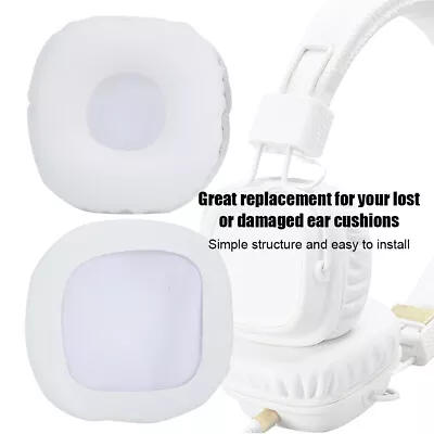2Pcs Ear Cushion White Cotton Headphone Accessories Fit For Marshall MAJOR M SPG • $12.18