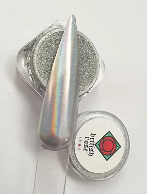 £2.33 • Buy Chrome Holographic Silver Rose Gold RED Powder NAIL ART HOLO MIRROR Metallic UK