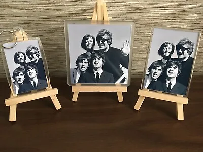 Beatles 3 Piece Set Coaster Keyring And Jumbo Fridge Magnet • £7.99