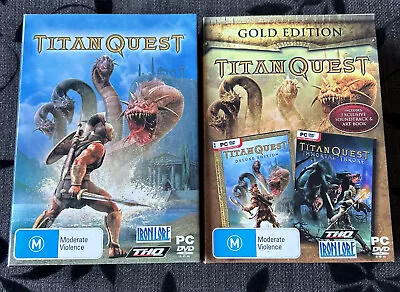 Titan Quest And Titan Quest Gold Edition PC Bundle (Big Boxes) Hard To Find! VGC • $15