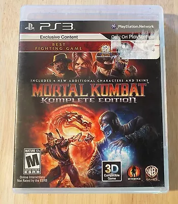 Mortal Kombat -- Komplete Edition (Sony PlayStation 3 2012) • $12.99