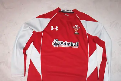 Wales Wru L/s Rugby Union Shirt Under Armour Size Small S Mens Long Sleeved • £9.99