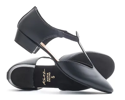 £23.50 • Buy Ladies Girls Black PU Dance Greek Sandal Teaching Jive Ceroc Salsa Shoe By Katz 