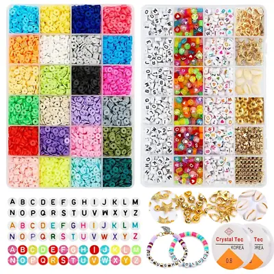 £14.98 • Buy Polymer Soft Clay Beads Spacer DIY Bracelets Jewelry Making Finding Pottery 