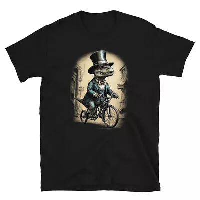 Funny T-rex On A Retro Bike Short-Sleeve Unisex T-Shirt • $9.50