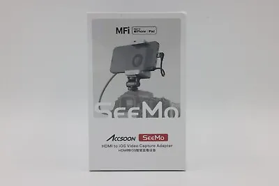 Accsoon SeeMo IOS/HDMI Adapter Black Kit- Make Your Apple IPhone/iPad A Monitor • $150