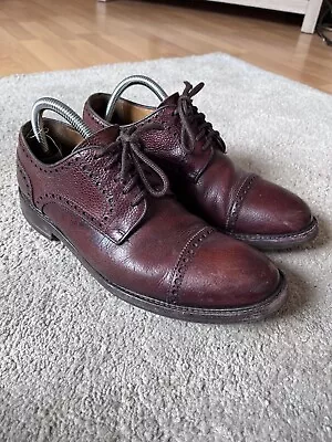 Berwick 1707 Brown Leather Shoes Dainite Soles Made In Spain - Size 7 • £32.99