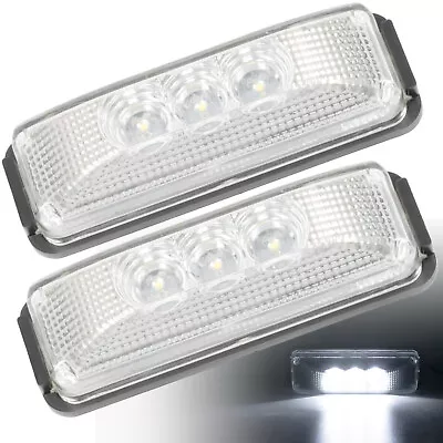 2x 3 LED Clearance Lights Side Marker Lamp Truck Trailer Caravan White Lights; • $13.71