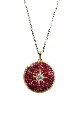 Authentic Swarovski Fuchsia Pink Locket Rose Gold Pendant Necklace Jewelry • $30