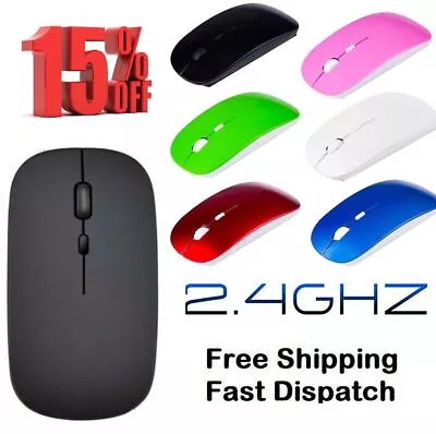 £1.19 • Buy 2.4 GHz Wireless Cordless Mouse Mice Scroll Optical For PC Computer Laptop + USB