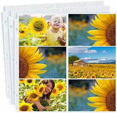 Photo Album Refill Pages 12X12 - (4X6 Landscape 25 Pack) Holds 300 4X6  Photos • $23.98