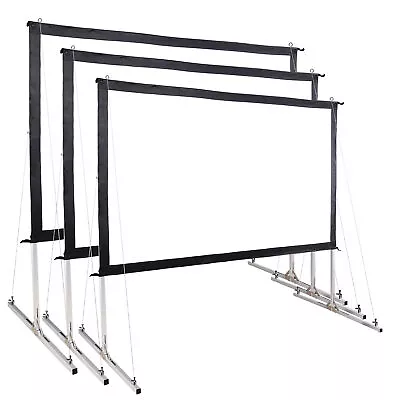 16:9 Fast Fold Projector Screen W/ Stand Garden Movie 100  120  135  • $145.99