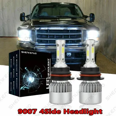 LED Headlights Bulbs 9007 White For Ford F250 F350 Super Duty 99-04 Hi-Lo Beams • $20.72