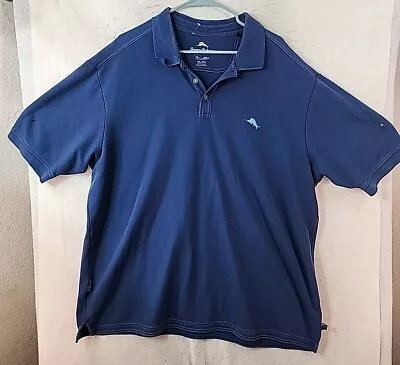 Tommy Bahama Mens 3XL Blue Short Sleeve Polo Shirt • $20.99