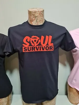 Soul Survivor Tee T Shirt Northern Wigan Mecca Tamla Okeh Twisted Wheel Motown  • £13.99