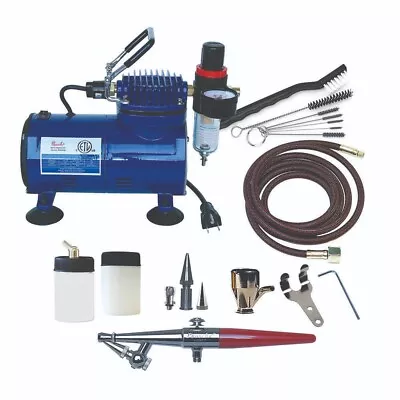 H-100D Paasche Airbrush System W/H-3AS Set D500SR Compressor & Cleaning Kit • $209.50