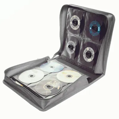 256 CD Case DVD Wallet Cover Disc Storage Holder Sleeve Handle Portable Car Home • £14.99