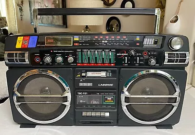 Rare Vintage Lasonic TRC-931 Ghetto Blaster Boombox FOR PARTS OR REPAIR Turns On • $150