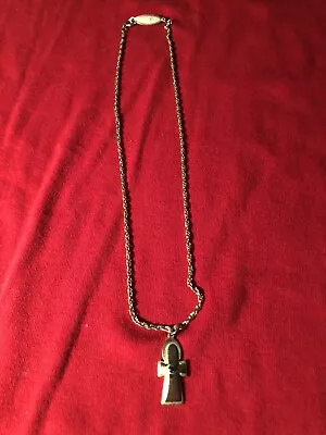 VTG Beautiful PIERRE CARDIN Goldtone Maltese Cross Pendant Necklace 10   • $10