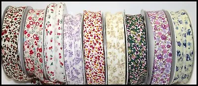 £4.99 • Buy Floral And Patterned Cotton Bias Binding Tape 25mm (1 Inch) - Various Colours 