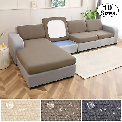 $29.99 • Buy 1/2/3/4 Seater Sofa Couch Cushion Covers Jacquard Slipcover Waterproof 10 Size