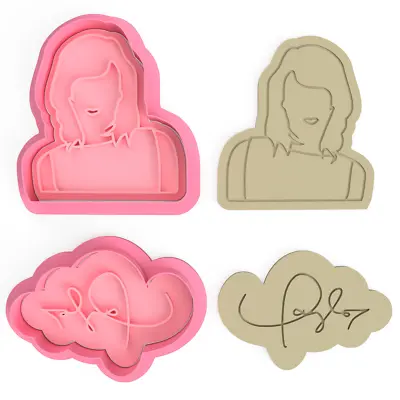 Taylor Swift Cookie Cutters Stamp Embossers Pop Culture • $12.59