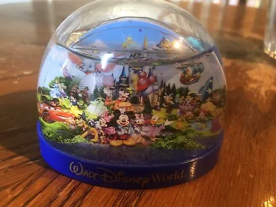 Disney World Walt DisneyWorld Monorail Plastic Snowglobe Mickey Minnie Castle • $15