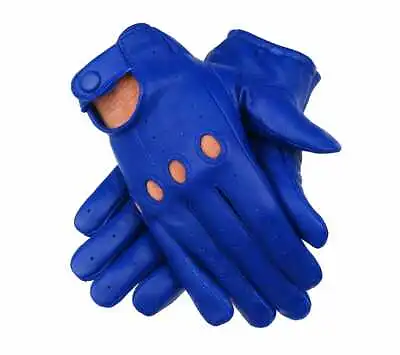 Men's Genuine Leather Driving Gloves With Knuckle Holes • $24.99