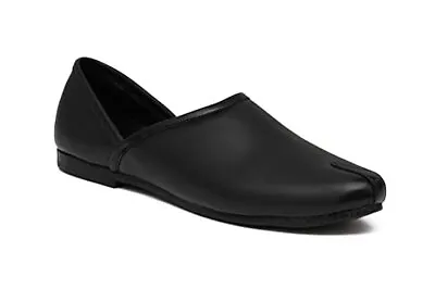 Mens Jutti Mojari Synthetic Leather Cushioned Sole Shoe US Size 7-12 Sleek Black • £39.14