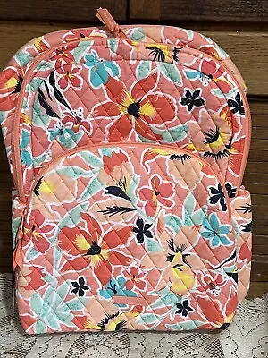 Vera Bradley Essential Large Backpack Rainforest Lily Coral  NWT • $59.99