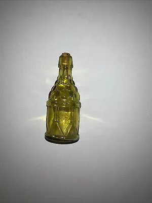 Vintage Wheaton Miniature Amber 3” Drum & Grape Glass Bottle • $22.98