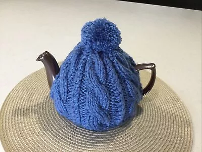 Extra Thick 4 Cup  Tea Pot Cosy With Cables & A Pom Pom New • $21