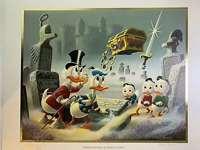 Carl Barks Dubious Doings At Dismal Downs Gold Plate Edition Lithograph #75/100 • $2000
