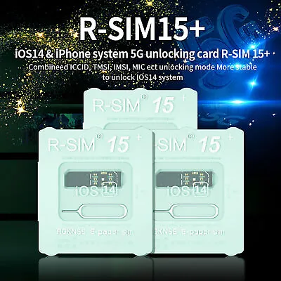R-SIM15+ 5G Unlock Card For IOS14 IPhone 12Pro Max/12Pro/12/11/X/8/7/6 • $14.06