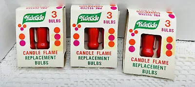 Vintage Yuletide Flame Replacement Bulbs. 3 Packages Of 3 Bulbs. • $15