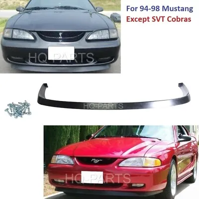 For 94-98 Mustang V6 V8 GT Style Front Bumper Lip Chin Spoiler Splitter PU • $67.88