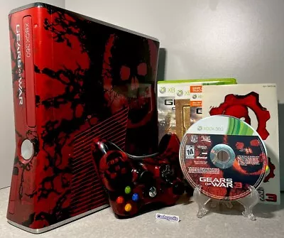 Xbox 360 Gears Of War 3 Limited Edition 320GB Red Console -  W/ CIB Game - Read • $145.71