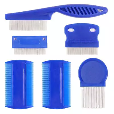 6pcs Flea Comb With Rounded Metal Teeth Durable Pet Tear Stain Remover Combs Dog • $12