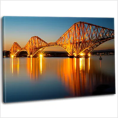 Forth Bridge Edinburgh Canvas Print Framed Photography Wall Art Picture • £16.99